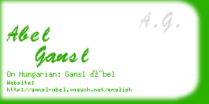 abel gansl business card